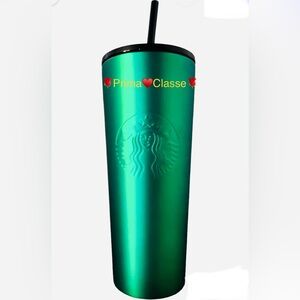 Starbucks Matte Green Soft Touch Tumbler Stainless Steel Cup 24oz Venti NWT 2024